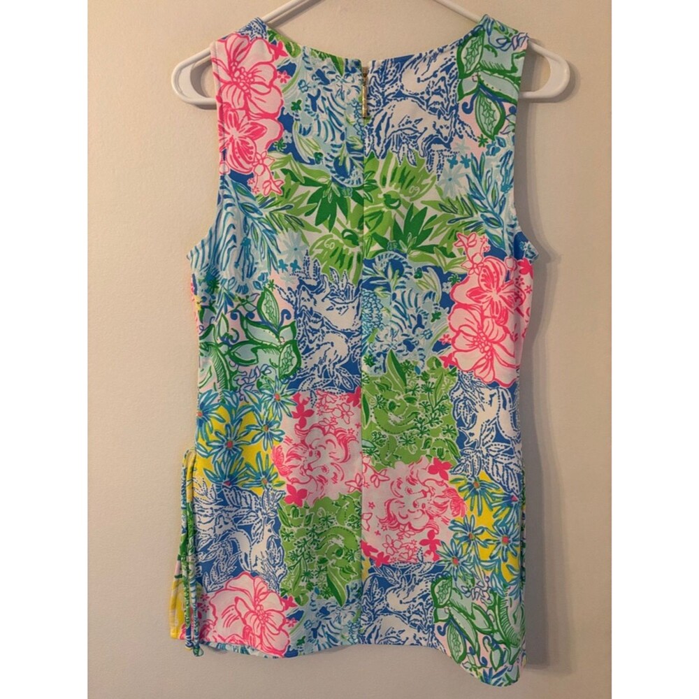 Lilly Pulitzer Donna tunic shirt blouse Bright Floral Sleeveless top women’s SM - Picture 10 of 14